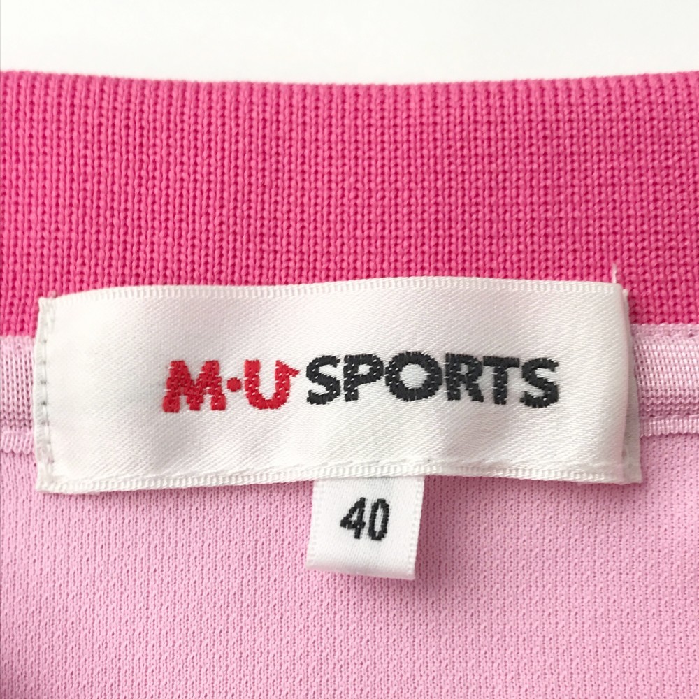 【新品】MU SPORTS エムユースポーツ ノースリーブポロシャツ ピンク系 40 [240001800236] ゴルフウェア レディース_画像6