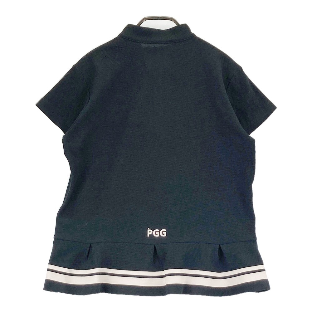 PGG PEARLY GATES パーリーゲイツ 2021年モデル ハーフジップ半袖Tシャツ ネイビー系 1 [240001806476] ゴルフウェア レディース_画像2