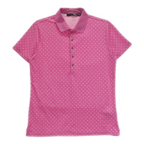 名作 RLX ラルフローレン 半袖ポロシャツ 総柄 ピンク系 M [240001705470] ゴルフウェア メンズ ラルフローレン