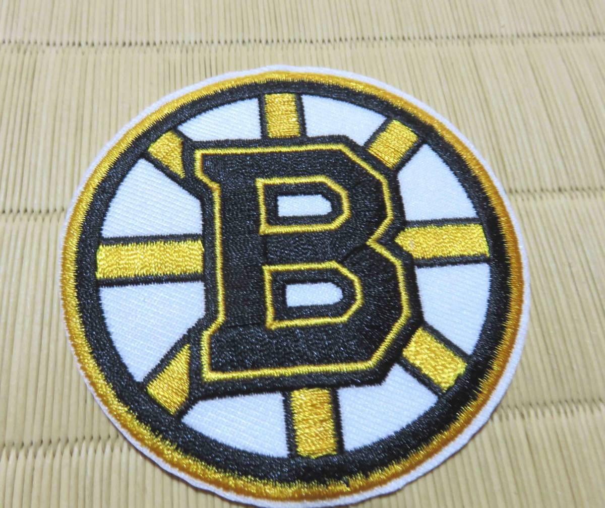 円型Bロゴ◆新品NHL ボストン・ブルーインズBruinsアイスホッケーワッペン