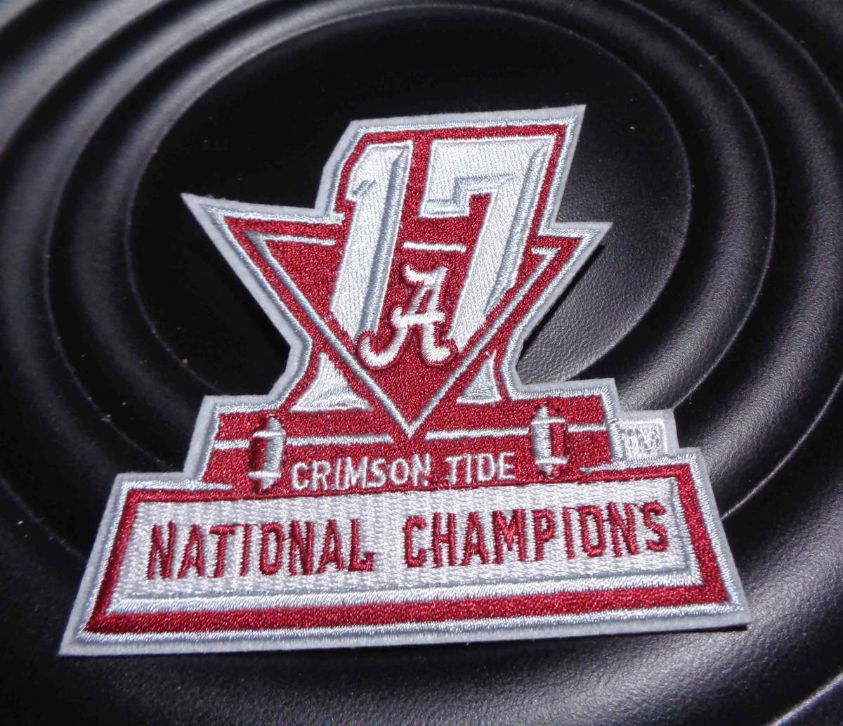17新品アラバマ大学クリムゾンタイド アメリカンフットボール2017College National Champions Alabama Crimson Tide刺繍ワッペン■アメフト