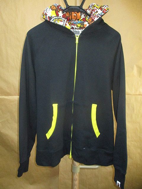 エイプ　A BATHING APE 　希少　MILO マイロ　デビル　ジップアップ　パーカー　黒 XL_画像1