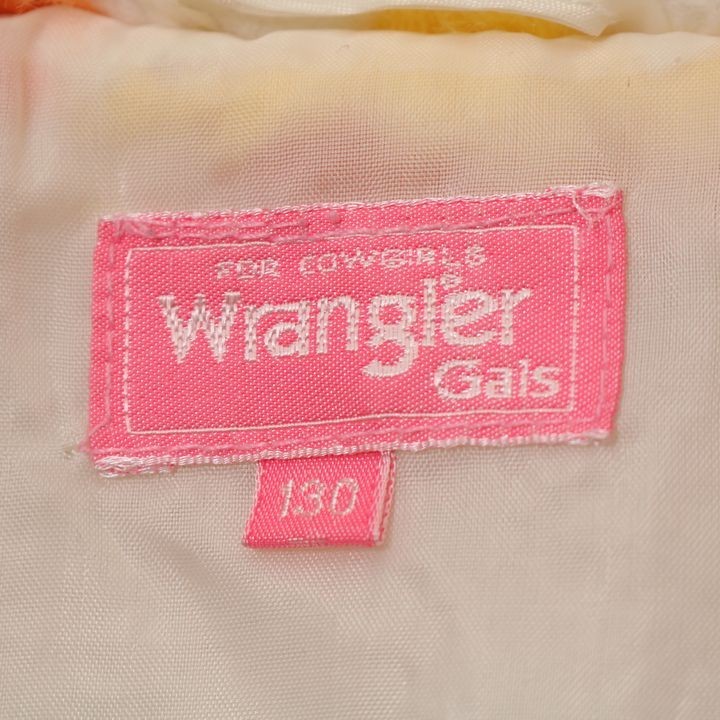 ラングラー ギャルズ ニットベスト アウター フルジップ 星 女の子用 130サイズ 橙 キッズ 子供服 Wrangler Gals_画像3