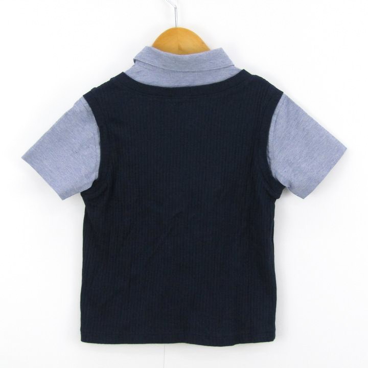  чувство ob wonder короткий рукав оскфорд рубашка накладывающийся надеты способ лучший для мальчика 120 размер темно-синий голубой Kids ребенок одежда sense of wonder
