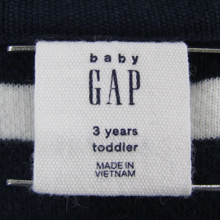 ベビーギャップ トレーナー プルオーバー カットソー ボーダー 男の子用 3Yサイズ 紺 キッズ 子供服 baby Gap_画像3