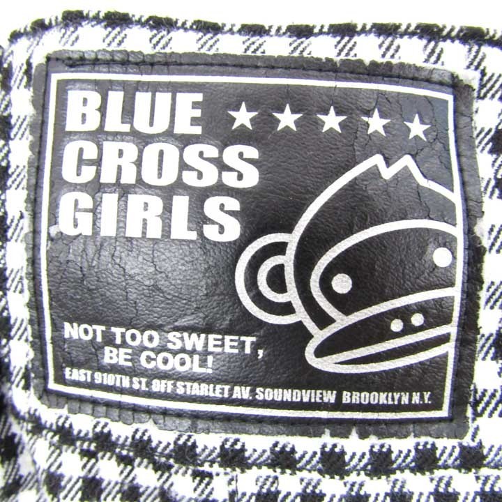 ブルークロス ギンガムチェックスカート 両ファスナー 秋冬 女の子用 M サイズ 黒白 キッズ 子供服 BLUE CROSS_画像6
