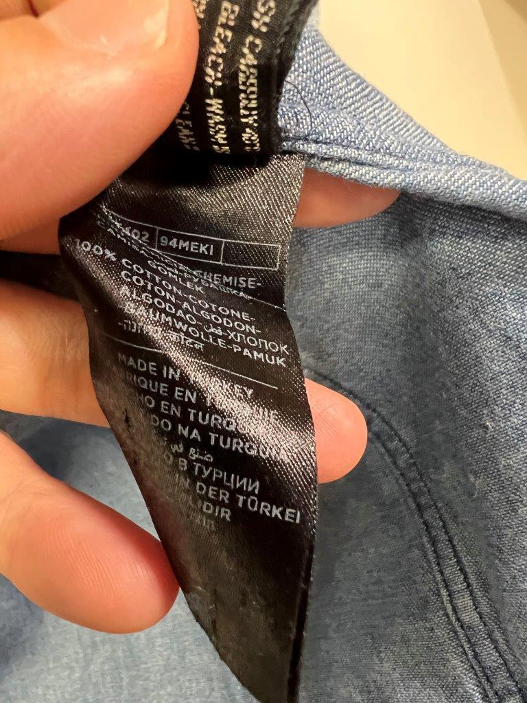 トムフォード TOM FORD 究極 デニム インディゴ サファリ シャツ 国内正規品 定価15万 size39 ジャケット ライダース _画像9
