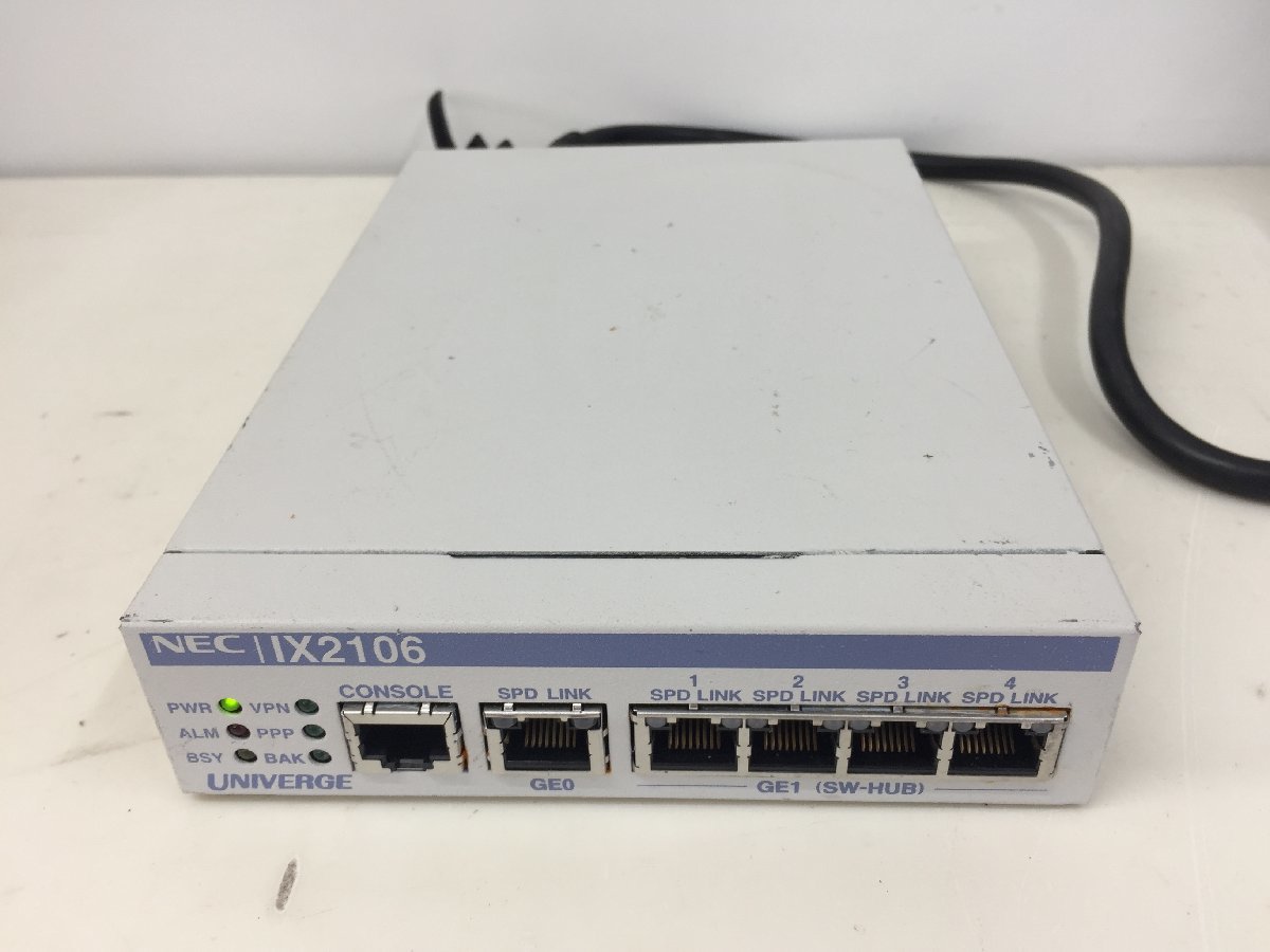 今季一番 NEC UNIVERGE IX2106 VPN 対応高速アクセスルータ初期化済み