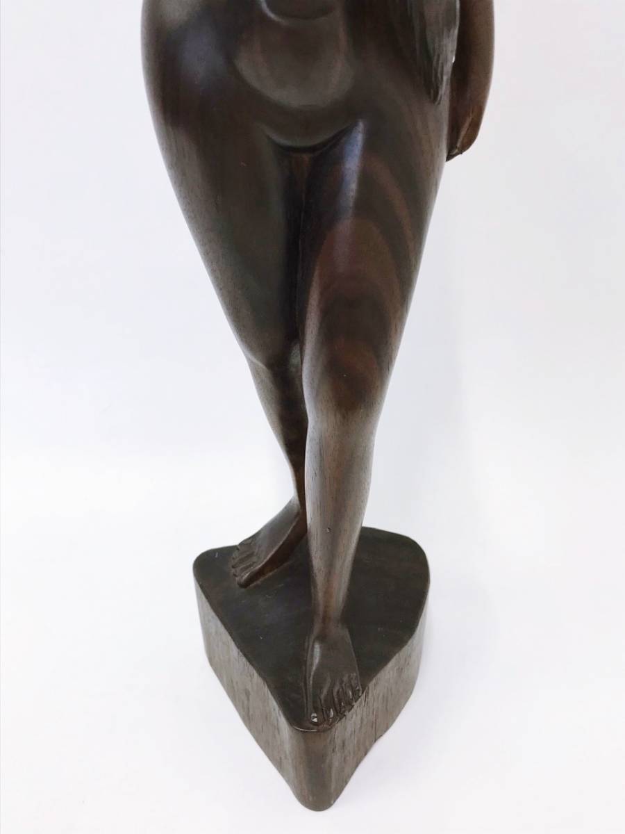ヤフオク!   C 木彫り 木製 女性像 裸婦像 置物 オブジェ 彫刻 裸