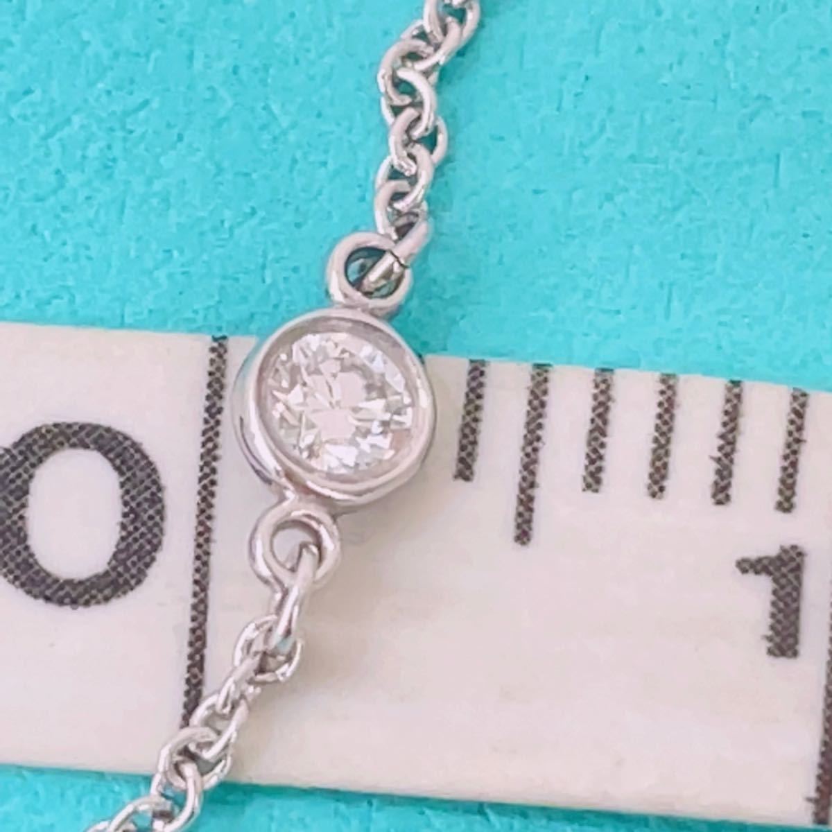 TIFFANY&Co. ティファニー バイザヤードブレスレット3Pダイヤモンドプラチナ