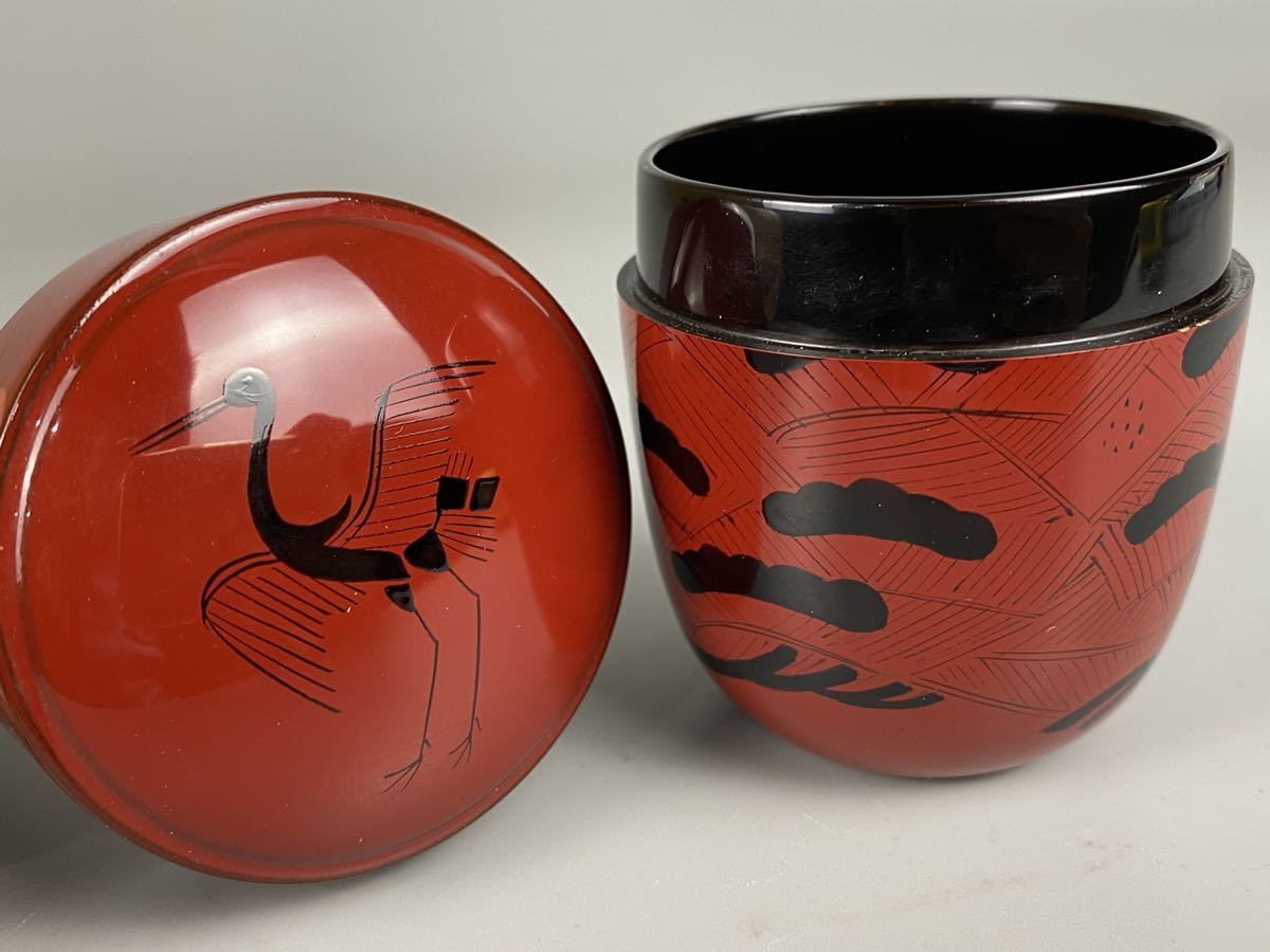 ギフト 秀斎 漆塗 錫渕 唐子螺鈿 香合 共箱 中谷秀斎 茶道具 - 工芸品