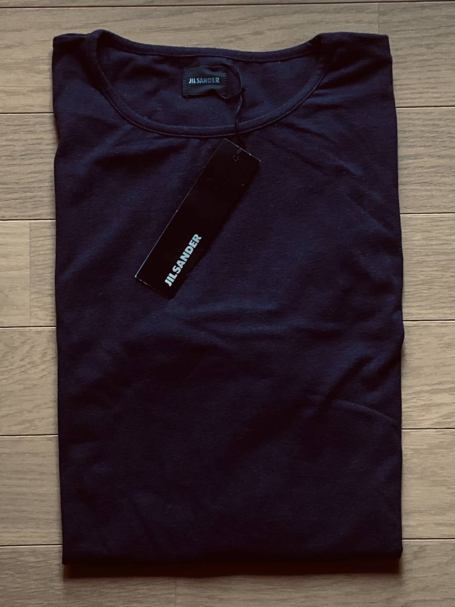 送料無料：未使用品：JIL SANDEL ジルサンダー Tシャツ：黒に近い濃紺 Size XL：プラダによる買収以前のビンテージ・ジル・サンダー