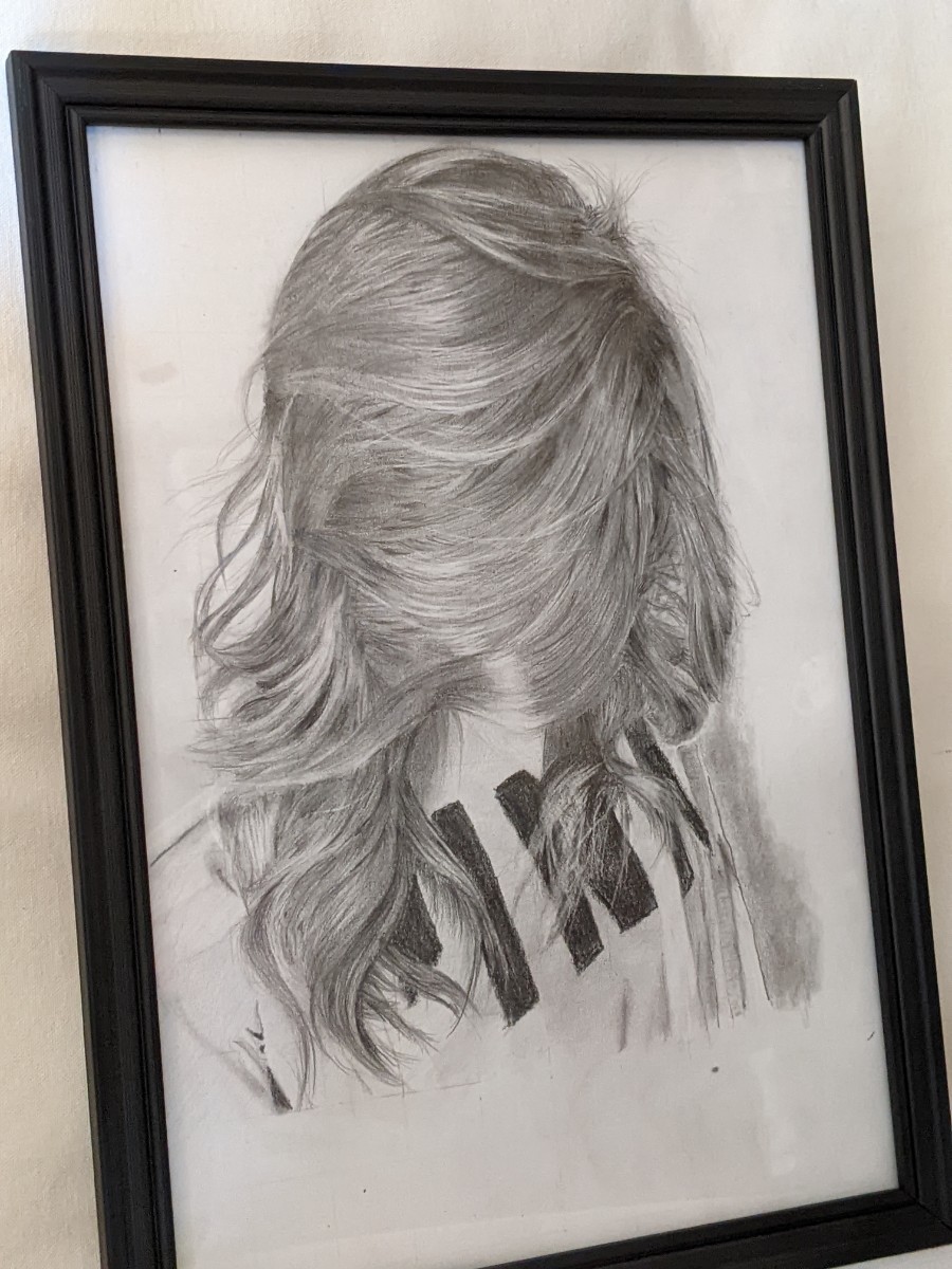 値下げ!『Hair』ペンシル　ドローイング鉛筆画　手描　原画