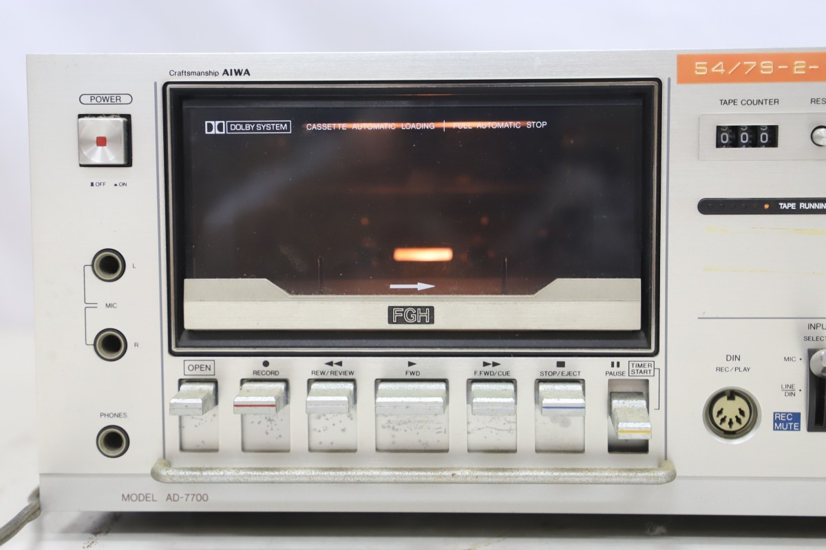 動作品】AIWA カセットレコーダー カセットデッキ AD−7700 | zic.ge