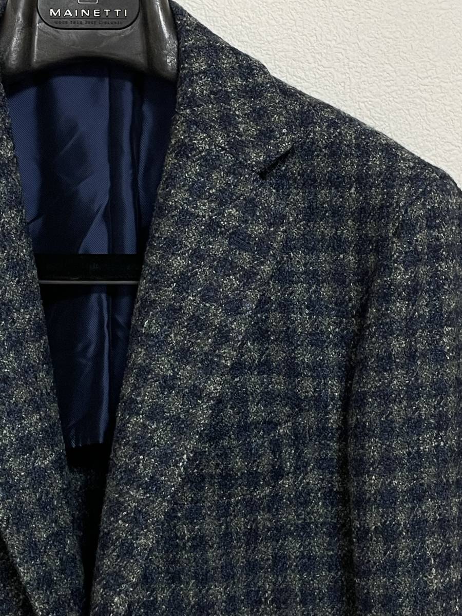 De Petrillo Napoli デ ペトリロ ネイビー グリーン ハウンドトゥース