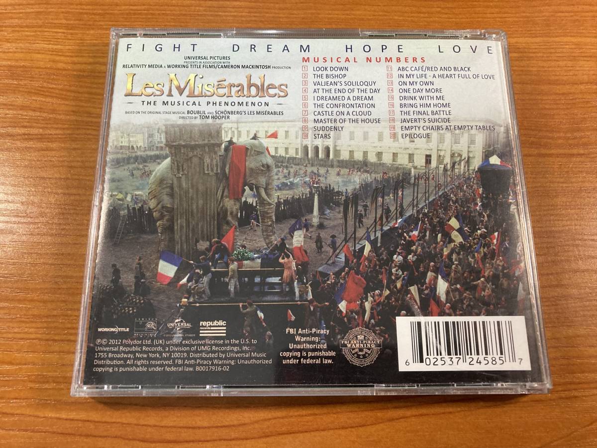 【1】M2271◆Les Misrables◆レ・ミゼラブル オリジナル・サウンドトラック◆輸入盤◆602537245857◆何枚でも同梱可能!の画像2