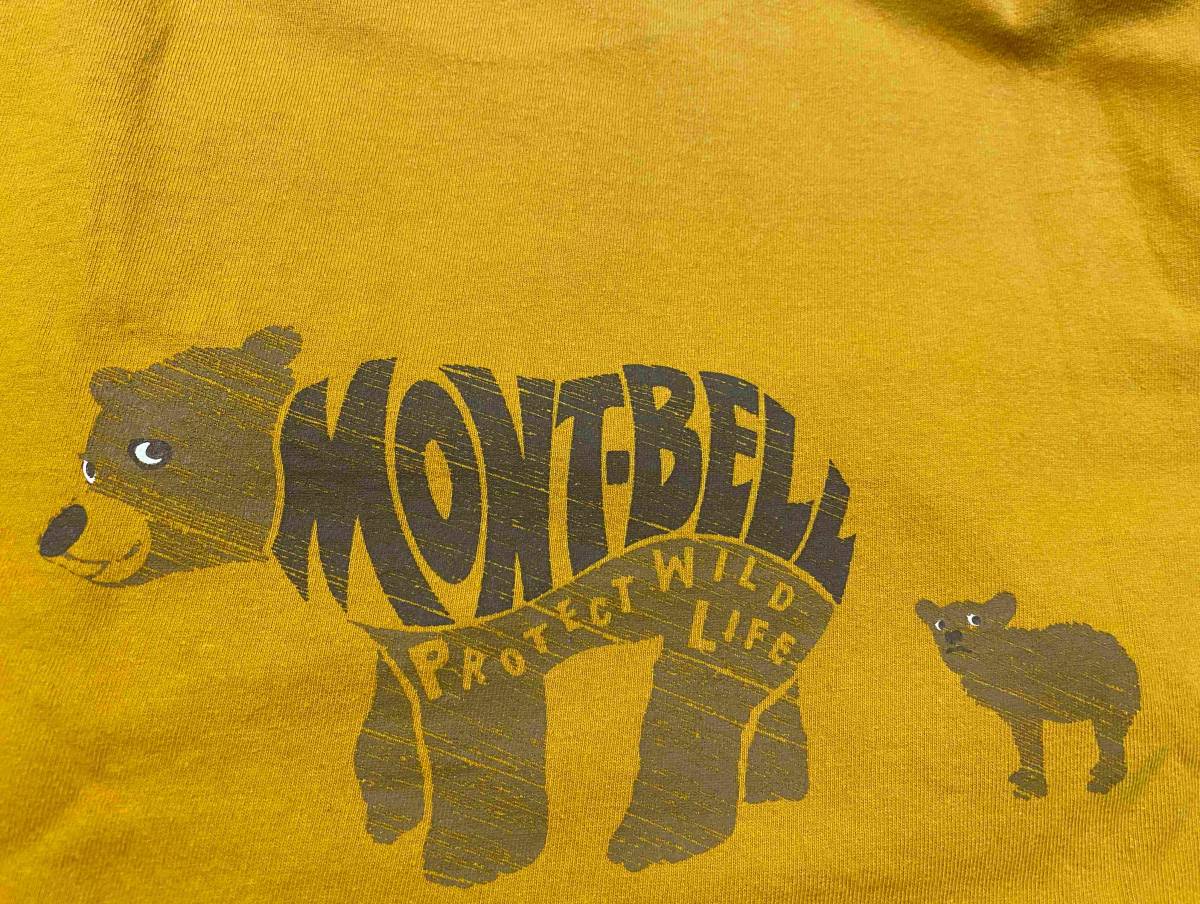 mont-bell モンベル クマ プリント 半袖 Tシャツ M メンズ 登山 熊 アウトドア_画像5