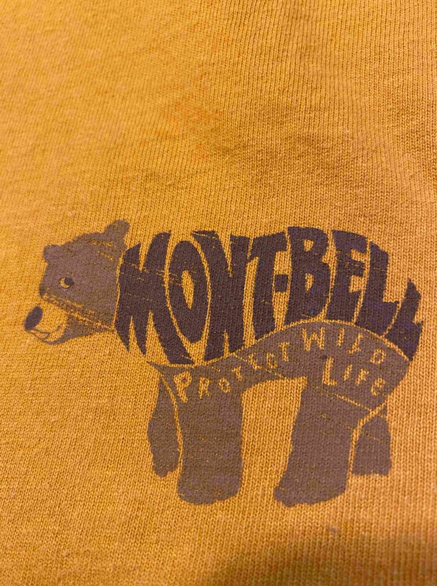 mont-bell モンベル クマ プリント 半袖 Tシャツ M メンズ 登山 熊 アウトドア_画像3
