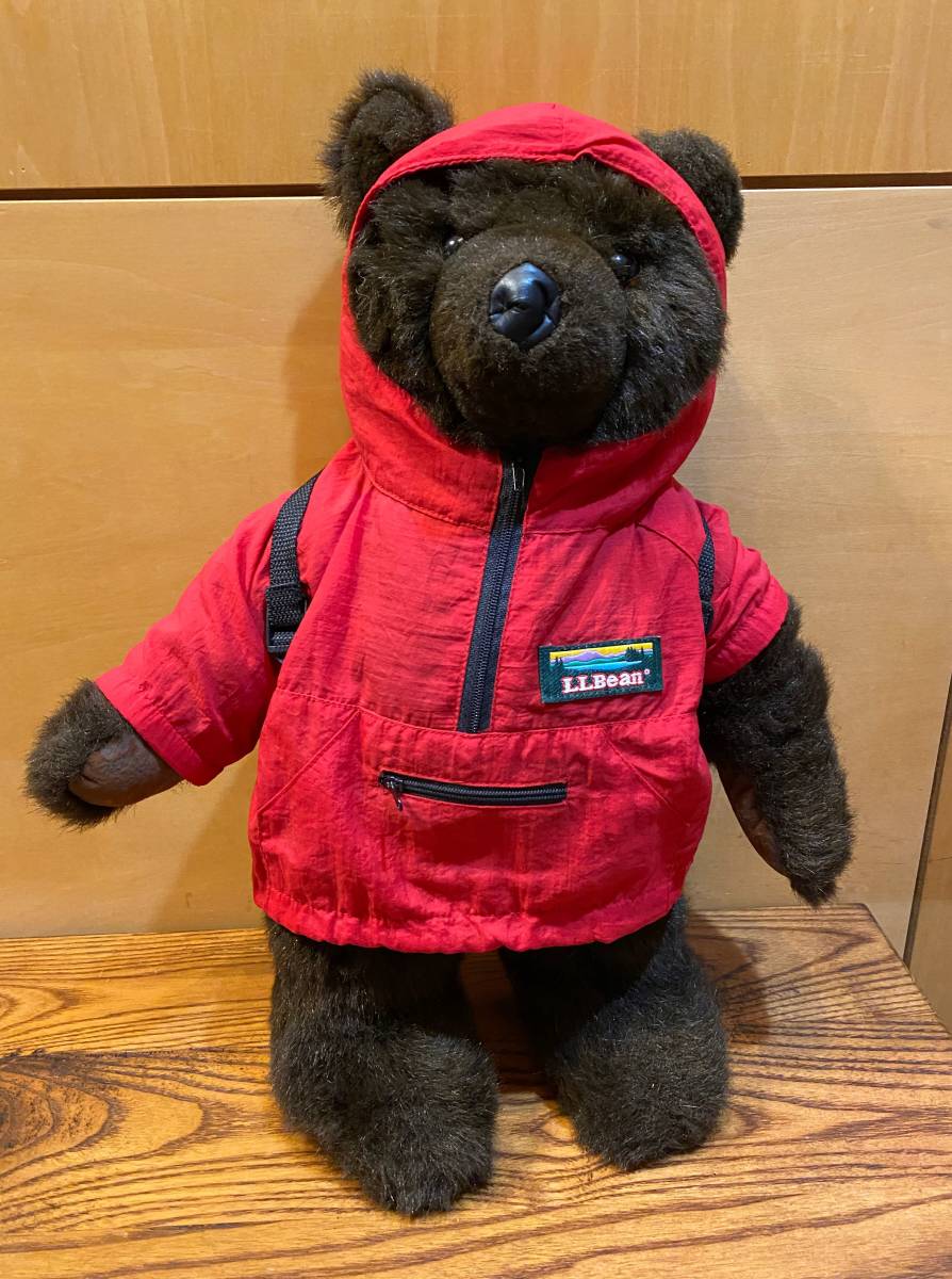 ヤフオク! - エルエルビーン ベア 人形 アノラック バックパック ぬい...