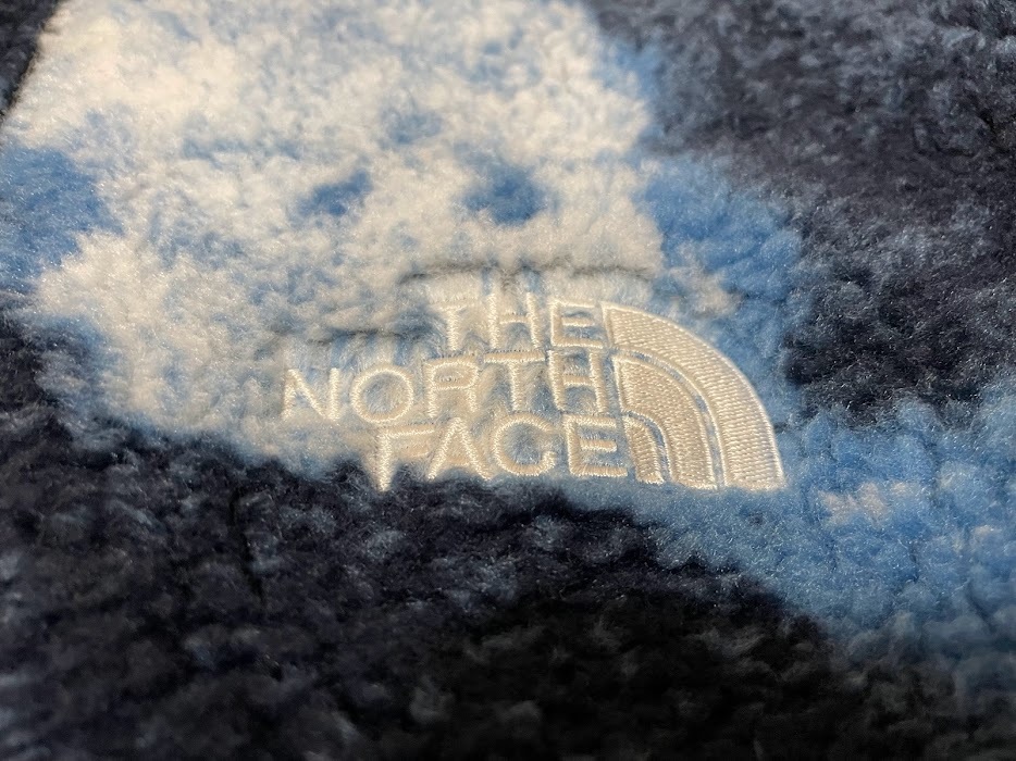 即決 21FW Supreme × The North Face Bleached Denim Print Fleece Jacket Indigo Sサイズ フリース インディゴ ノースフェイス 美品_画像8