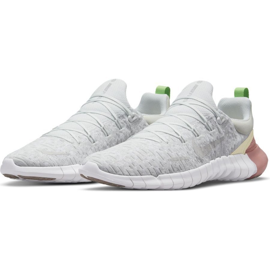 ☆NIKE FREE RN 5.0 NEXT NATURE 淡白/薄灰/桃珊瑚/黄緑 25.5cm ナイキ フリーラン 5.0 ネクスト ネイチャー CZ1884-100