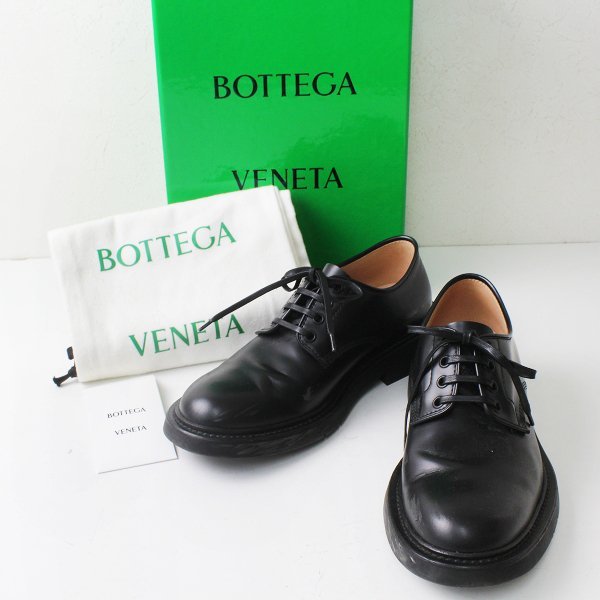 Bottega Veneta ボッテガ ヴェネタ The Level レザー ダービーシューズ 38/ブラック 革靴 レースアップ【2400013041041】