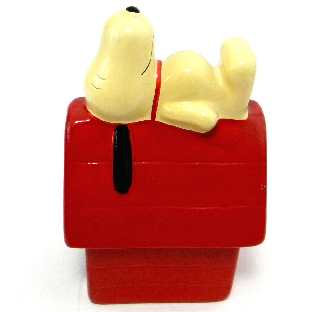 ★ NISSAY 日本生命 ★ SNOOPY スヌーピー 貯金箱 赤い犬小屋 （陶器製）【約9.5cm×15cm】_画像5