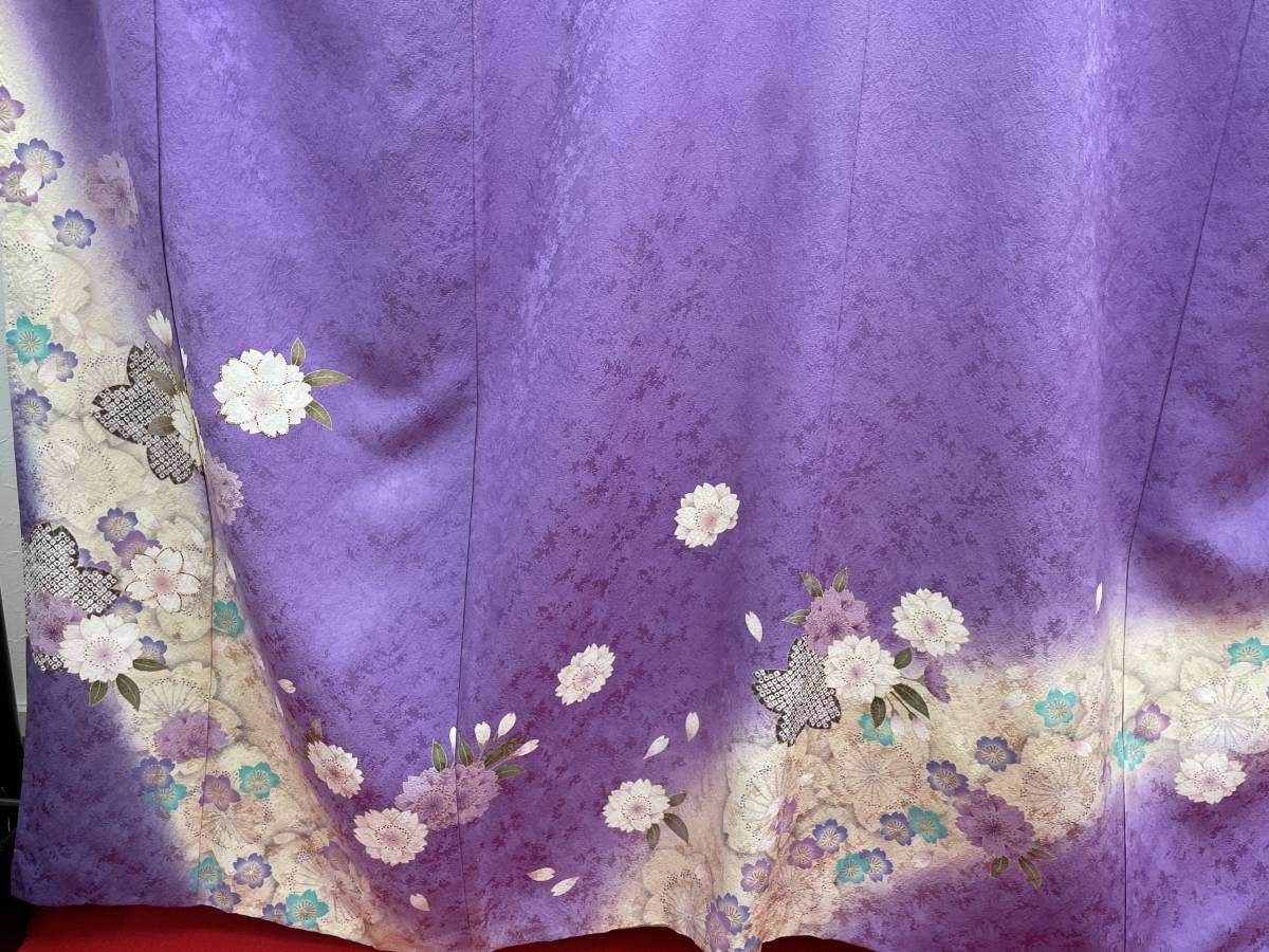 【振袖５点セット！】うす紫 桜 白　水色 成人式 結納 列席 衣裳_画像4