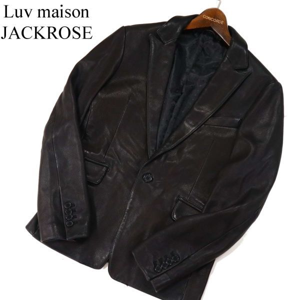【気質アップ】 Luv 黒 G2T03229_9#N Sz.44 メンズ ジャケット テーラード レザー ゴート リアル 山羊革★ ジャックローズ JACKROSE maison Sサイズ 【気質アップ】 Luv 黒 G2T03229_9#N Sz.44 メンズ ジャケット テーラード レザー ゴート リアル 山羊革★ ジャックローズ JACKROSE maison Sサイズ
