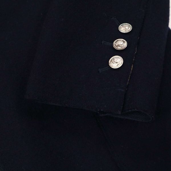 美品★ Paul Smith LONDON ポールスミス 刻印ボタン カットオフ フランネル ウール ブレザー ジャケット 紺ブレ Sz.M メンズ G2T03352_A#N_画像2