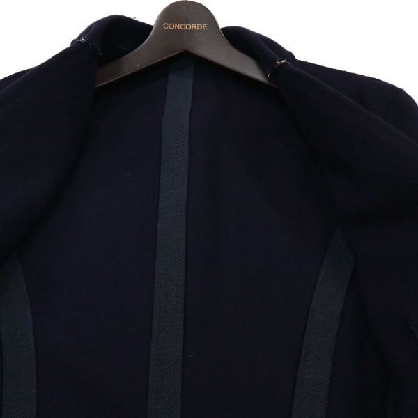 美品★ Paul Smith LONDON ポールスミス 刻印ボタン カットオフ フランネル ウール ブレザー ジャケット 紺ブレ Sz.M メンズ G2T03352_A#N_画像6