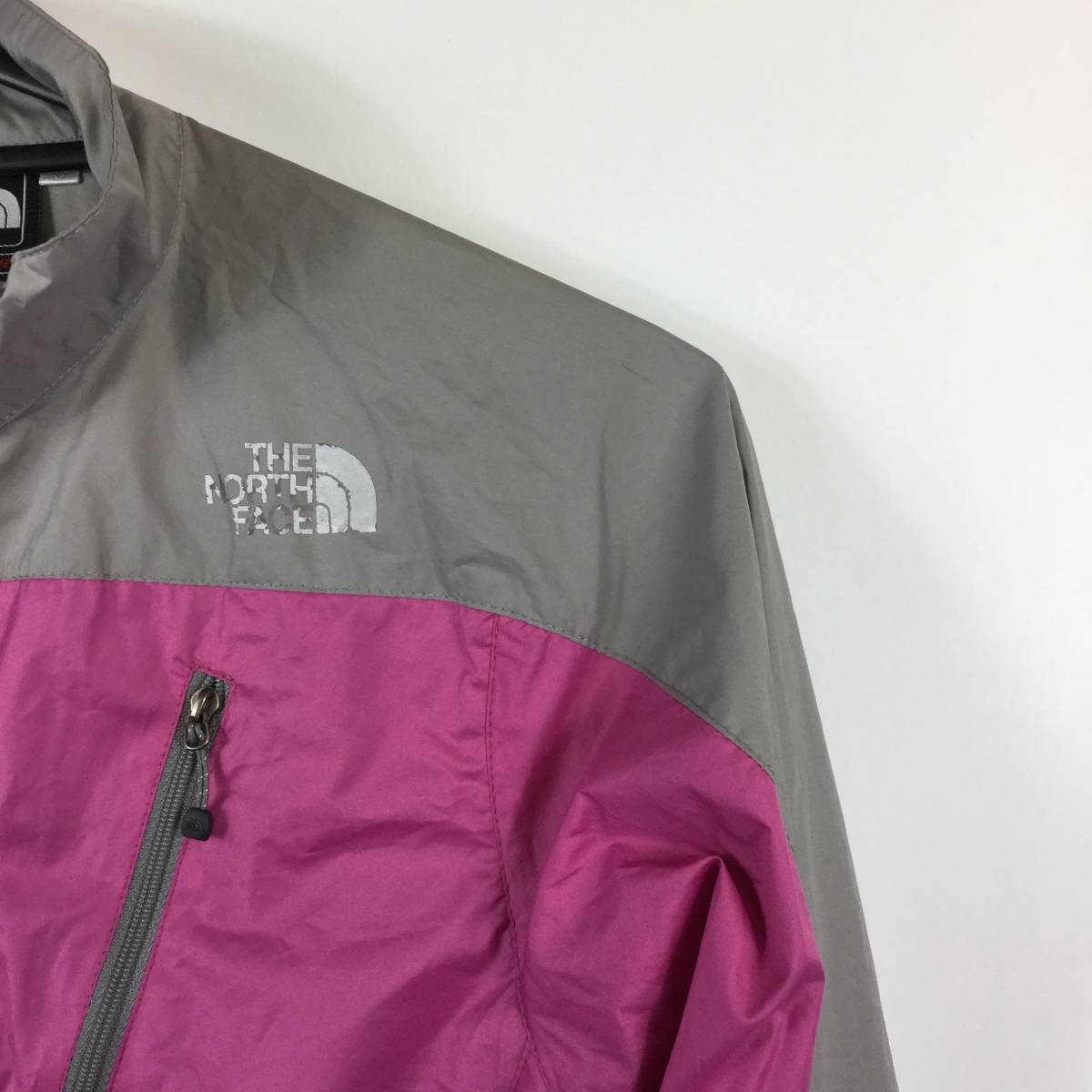 The North Face ノースフェイス FLIGHT SERIES ナイロンジップジャケット ピンク グレー Sサイズ NPW11906 PERTEX パーテックス_画像2