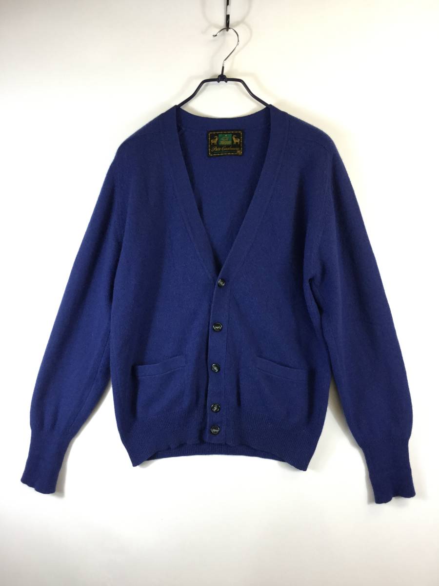 70s Masters PURE CASHMERE カシミアセーター ネイビー 内モンゴル自治区製 Mサイズ