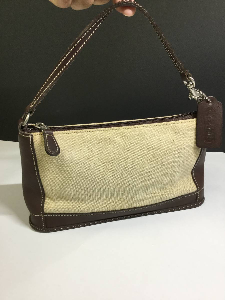 Yahoo!オークション - USA製 COACH コーチ レザー&綿麻 Yahoo!オークション - USA製 COACH コーチ レザー&綿麻