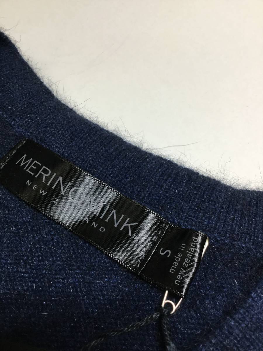  unused MERINOMINK wool the best navy New Zealand made S size melino mink 