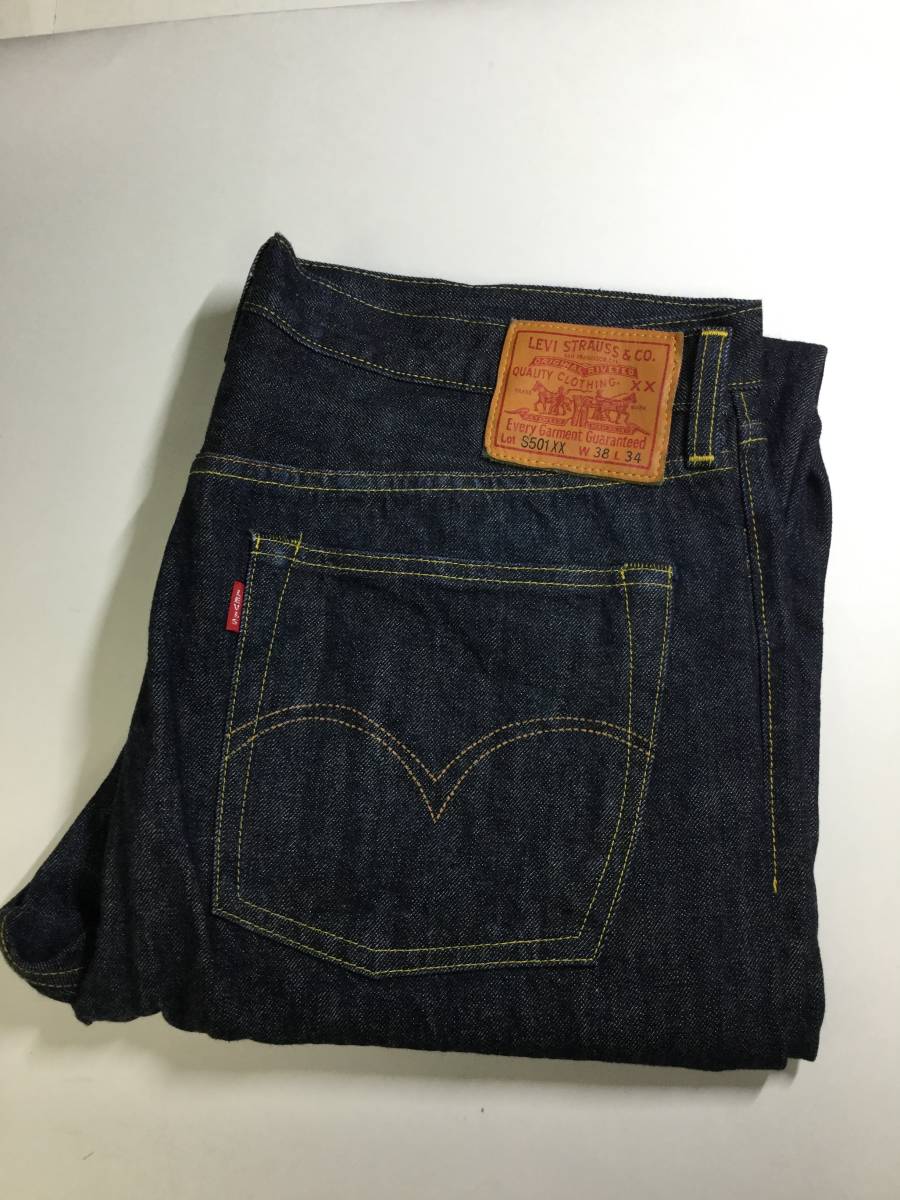 人気トレンド W36 未使用ビンテージレーベル 日本製 Levi's 桃太郎