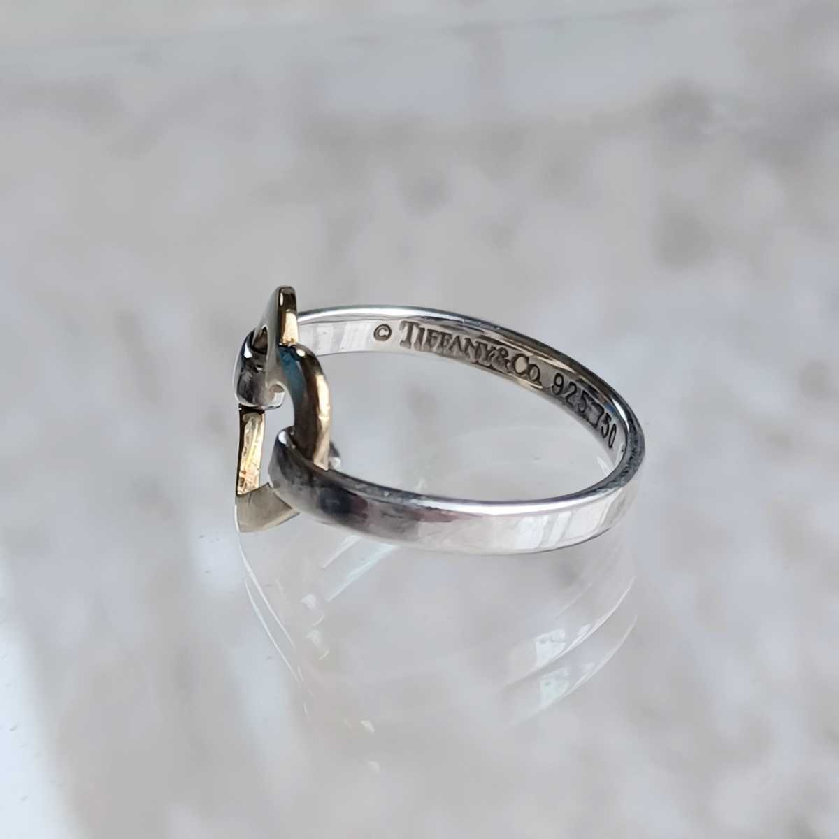 TIFFANY&Co 】ティファニー ハート オープンハート SV925×K18 TIFFANY&Co 】ティファニー ハート オープンハート SV925×K18