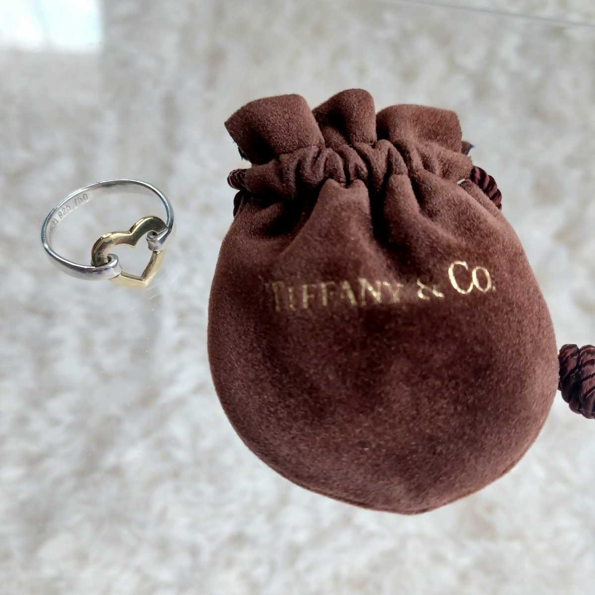 TIFFANY&Co 】ティファニー ハート オープンハート SV925×K18 TIFFANY&Co 】ティファニー ハート オープンハート SV925×K18