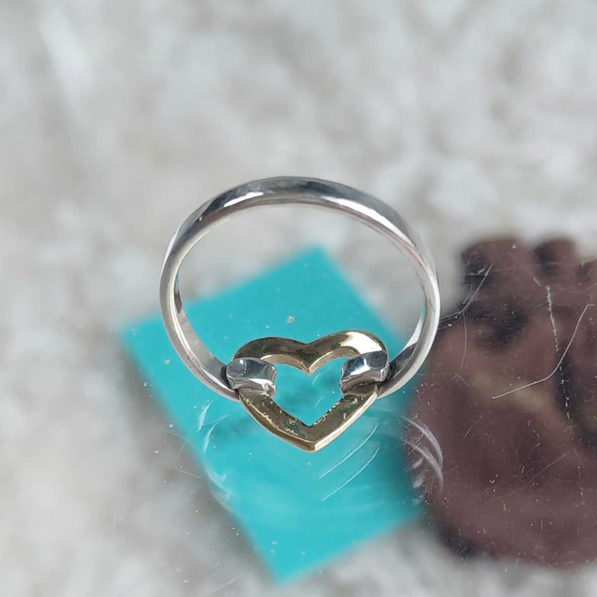 TIFFANY&Co 】ティファニー ハート オープンハート SV925×K18 TIFFANY&Co 】ティファニー ハート オープンハート SV925×K18