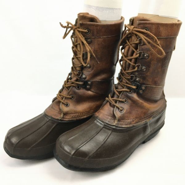 ビンテージ品USA製/レザー使用　Lacrosse/ラクロス　サイズ7　25.0程度　高級スノーブーツ　茶　Vintage/boots 管No.WW28