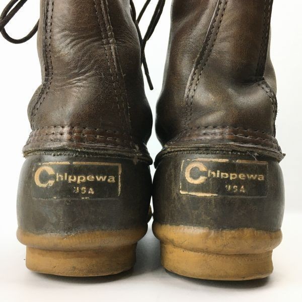 Chippewa/チペワ　90s以前?ビンテージ　サイズ9M　26.0-27.0程度　高級ハンターブーツ/スノー/ブラウン　Vintage/boots 管No.WA124_画像5