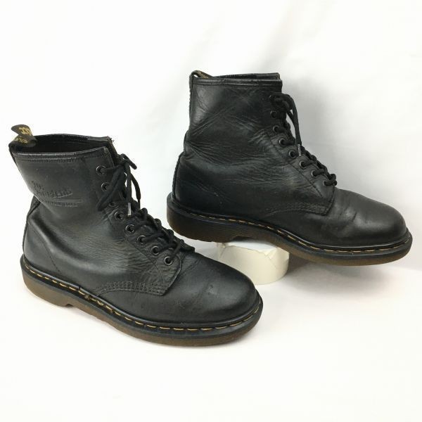 卸し売り購入 90年代以前?ビンテージ　イングランド製　ドクターマーチン　8ホールブーツ　サイズ26.0-27.0程度　黒　Vintage/boots 管No.WM51 UK8