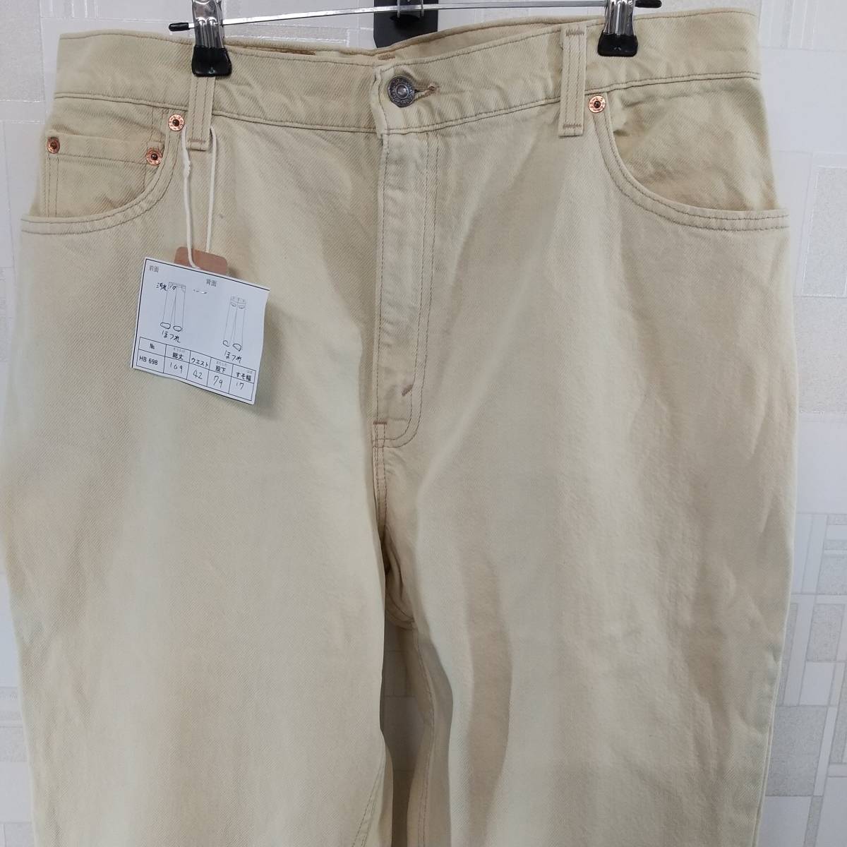 HB698【2003】Levi’ｓ 560 Ｗ34 Ｌ30 トップボタン裏532 アメリカ製 ジーンズ デニム 古着 リーバイス【130102000022】_画像3