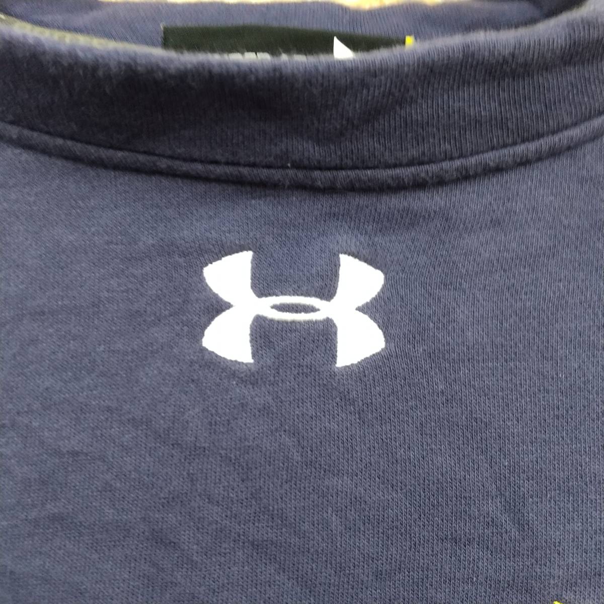 YA1459【2003】UNDER ARMOUR メンズトップス サイズL 古着 ネイビー アンダーアーマー バックプリント【120203000006】_画像5