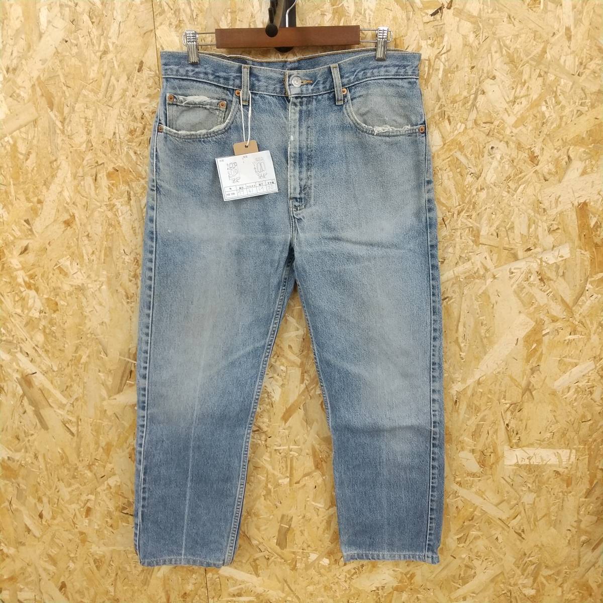 HB728【2003】Levi’ｓ 505 Ｗ34 Ｌ32 トップボタン裏110 ドミニカ製 02年/02月 ジーンズ デニム 古着 リーバイス【130102000022】_画像1