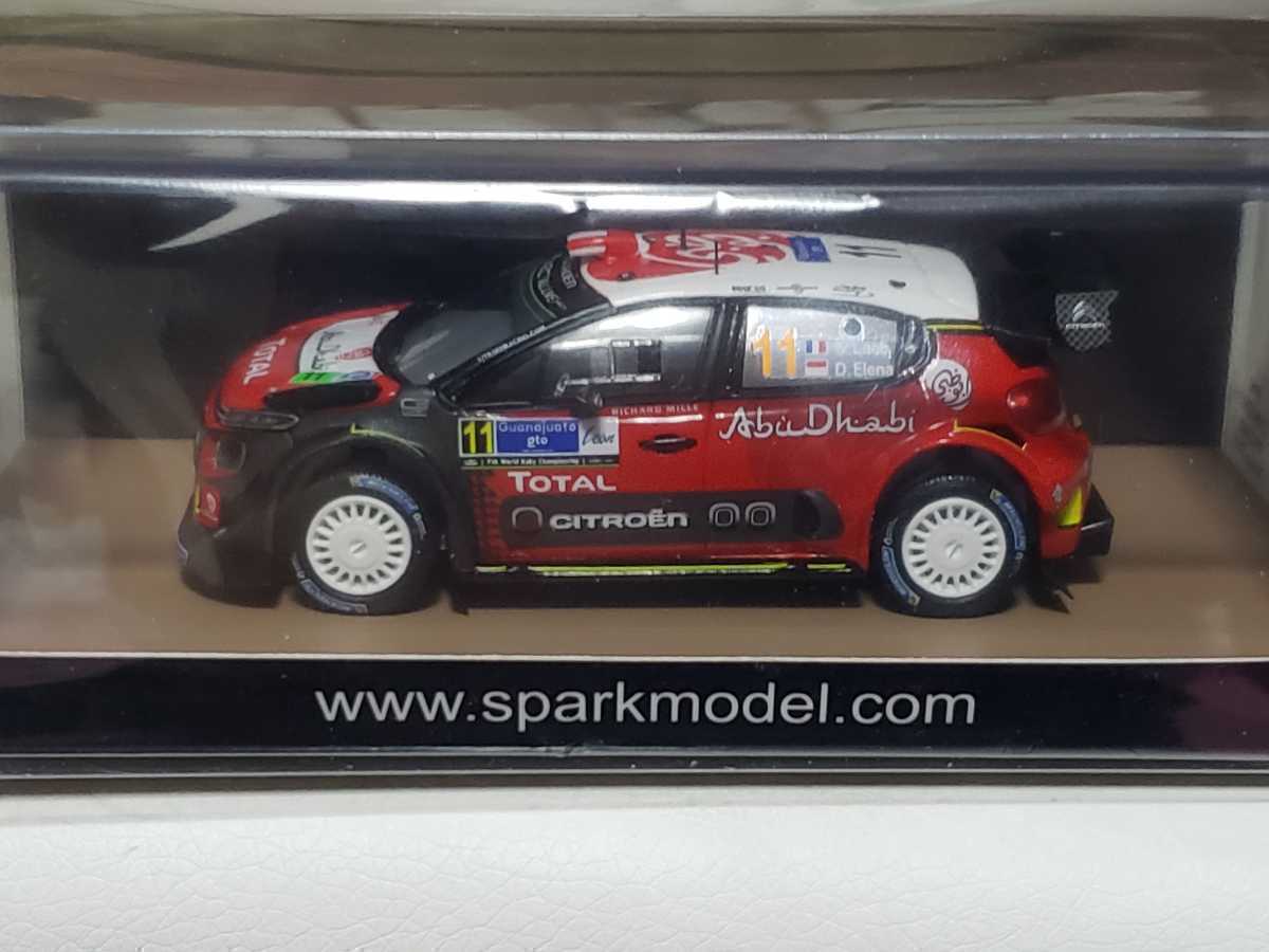 新品 1/43 スパーク SPARK シトロエン C3 WRC Total Abu Dhabi WRT No.11 Guanajuato Mexico 2018　S. Loeb