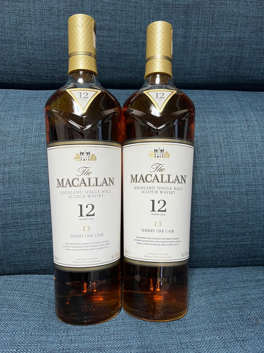 最安値在庫 ザ シェリーオーク 2本 箱付き マッカラン 12年 高品質好評