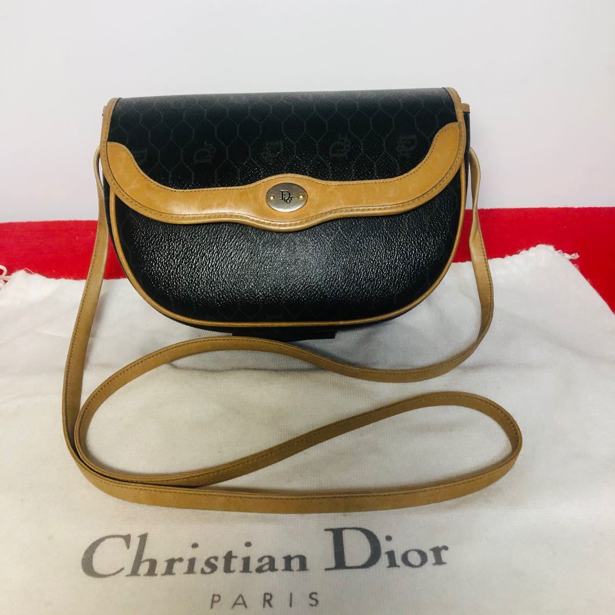 美品＊Dior クリスチャンディオール ショルダーバッグ ハニカム