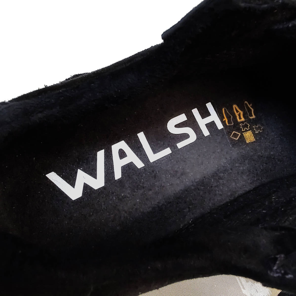 ★未使用★ WALSH 英国製 スエードスニーカー ブラック BLACK (レディース) サイズ24cm_画像9