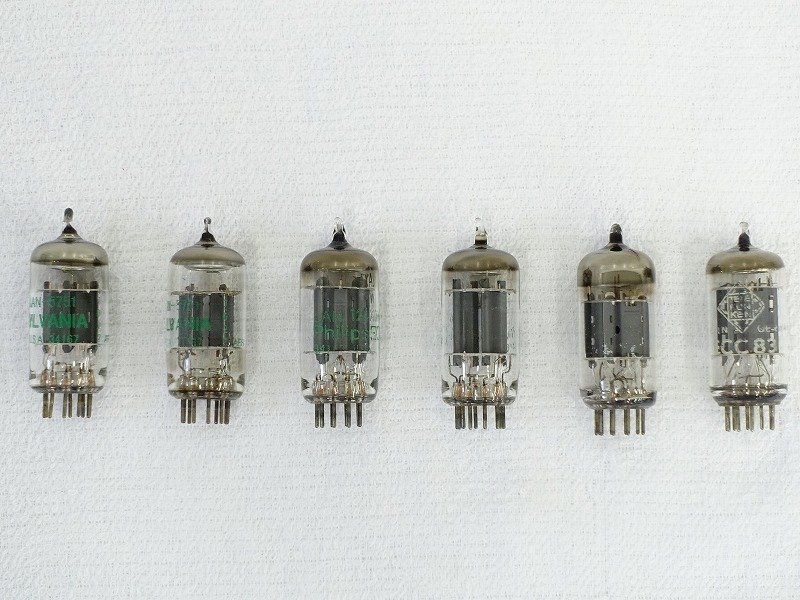 □□SYLVANIA JAN-5751/PHILIPS ECG 12AX7/TELEFUNKEN ECC83 真空管6本